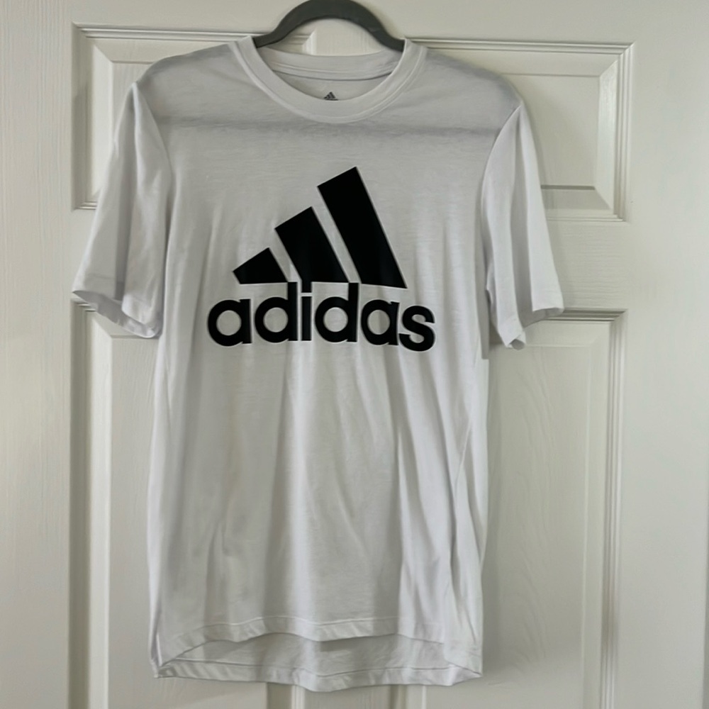 Adidas Aeroready Primegreen White Logo Graphic T-Shirt Size Small